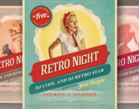 6 Retro Style Party Flyers