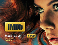 IMDb - iOS 7 Application concept + ui psd pack