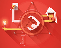 Red Cat Motion Illustrations