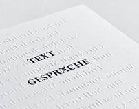 Text Gespräche – Book Design, 2014