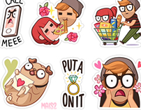 VIBER sticker set 3, Alex & Zoe