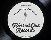 Rinsed Out Records. Integrated lettering project, 2015