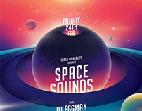 Space Sounds Party Flyer
