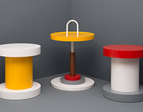 Circular Table & Stools